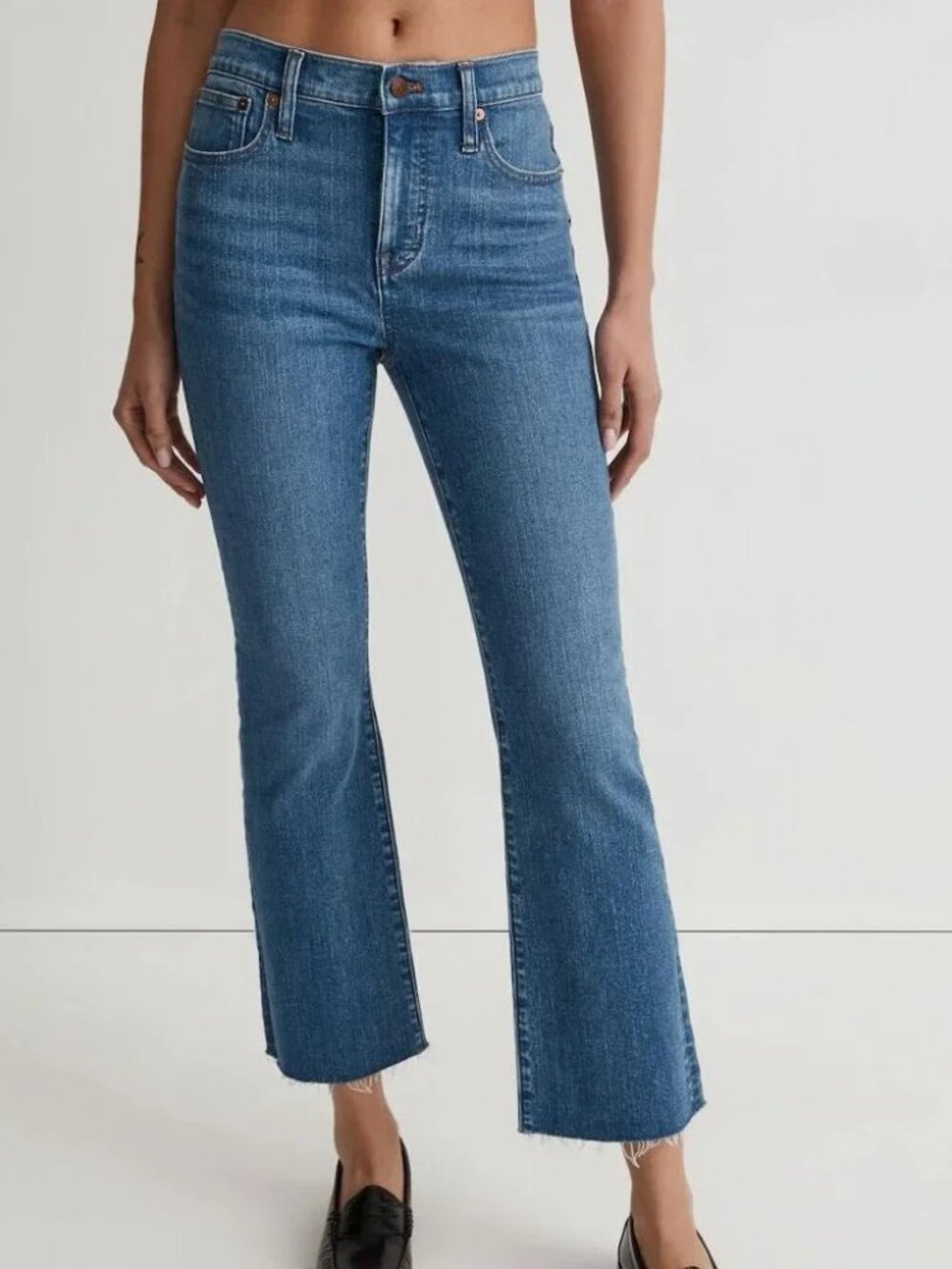 Madewell Mid-Rise Kick Out Crop Jeans 28